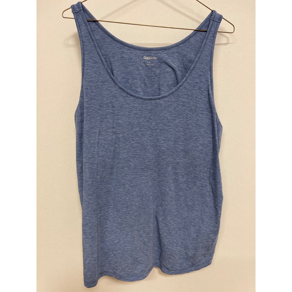 GapBody Womens Large Blue Heathered Scoop Neck Tank Top Lounge Sleepwear